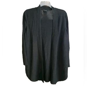 Eileen Fisher Cardigan, size large, dark grey